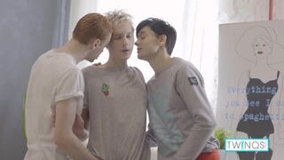 Big Cocks Logan & Michael Bang Cutie Nico's Tight Butthole!