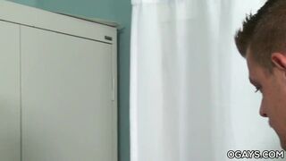 Latino dude having fun with a big cocked guy