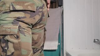 Silicone Bulge in Army Pants
