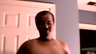 Amateur guy jacking off cock before getting a blowjob