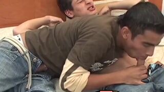 Cute Latinos suck each other off before fucking raw and hard