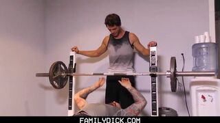 Beefy Stepdad Coaching Stepson How To Blowjob