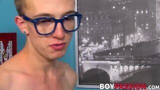 Tanner Sharp gaped anally with dildo and beads by Asian homo