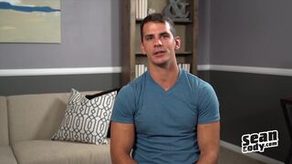 Muscular Dude Lachlan Strokes His Cock For The Camera