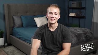 Hot Twink - Blonde hunk Kit wanking and fingering his sweet ass