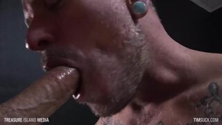 Pierced punks facefucking and cum eating