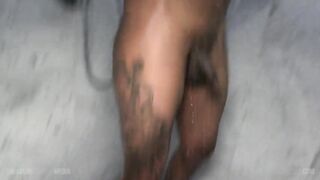 Sexy ass black guy jerks off