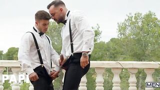 Allen King Kneels Down To Greedily Suck On Sir Peter’s Long, Thick Dick Before Taking A Ride On It - PAPI