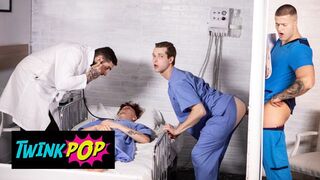 Twink - Handsome Hunk Clark Delgaty Fucks Benjamin Blue Doggystyle On The Hospital Bed