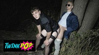 Twink - A Piss In The Woods Turns Into A Wild Fuck With Tom Bacan And Jakob De Lung