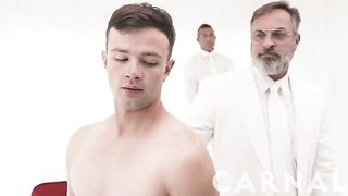 Hot Hung holy DILFs fuck cute Logan Cross in sacred ritual