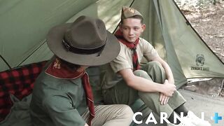 Scout Sexy Scoutmaster ravishes hot twink then fucks him