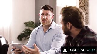 ADULT TIME - Therapist Caden Jackson Gives Straight Client Bruce Jones His First Gay Anal Experience