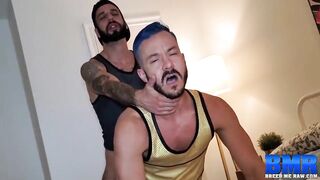 Raw Bearded Romeo Davis Doggystyle Fucking Inked Jock