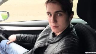 He Is Driving Around When He Sees A Good Looking Guy Walking Who Looks Like He Will Suck His Dick For Money - Hunter