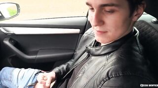 He Is Driving Around When He Sees A Good Looking Guy Walking Who Looks Like He Will Suck His Dick For Money - Hunter