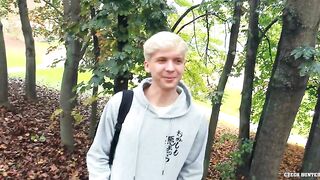 Twink Blonde On His Way Home When He Bumps Into A Guy Who Wants His Dick Fucked And Pay At The Same Time - Hot