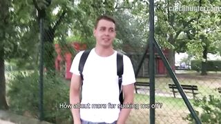 CZECH HUNTER 364 - Handsome Looking Hunk Gets Cash To Suck & Fuck A Big Dick