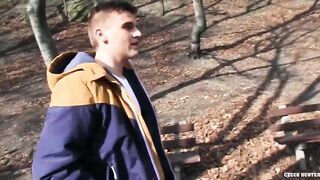 CZECH HUNTER 521 - Raw Bareback Amateur Twink Gets Picked Up