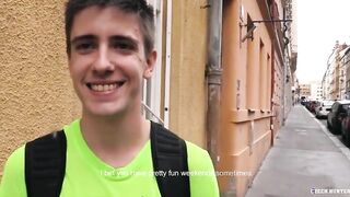 CZECH HUNTER 465 - Twink Strolling The Streets Takes A Break For Some Anal Action