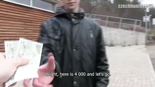 CZECH HUNTER 393 - Short Haired Man Offered Cash For A Chat & A Raw Fuck