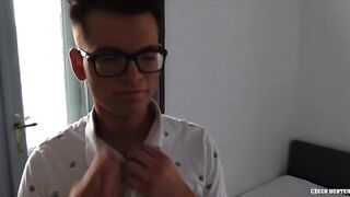 CZECH HUNTER 502 - Super Nerdy Twink Gets His Tight Asshole Opened Up