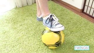 Cute Football Player Angel Jerks Off In Front Of His Ball!