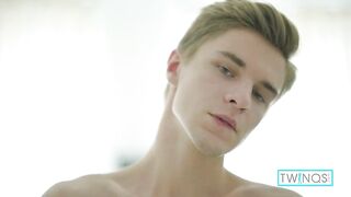 Blonde Twink Alexander S uses a dildo While Milking Himself!