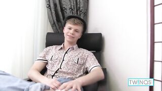 Beefy Blonde James T Masturbates While Fingering His Butt!