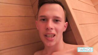 Sensual Lad Aaron Takes A Shower Again After He Cum On Himself!