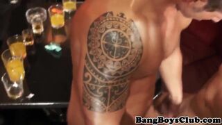 Amateur studs in group jerking and sucking