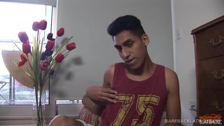 Young Latino Alejo Jacking With Dildo