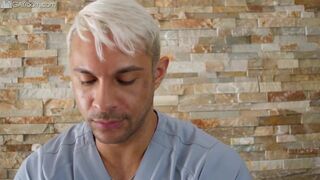 Cute Masseuse Shoves His Hard Cock Down Jock's Throat