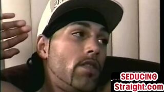 Amateur Black str8 sucked by DILF till cum in vintage BJ