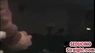 Amateur str8 jerks cock and cums for gay homemade porn