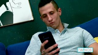 Skinny Twink Thomas T Is Milking His Big Sausage So Good!