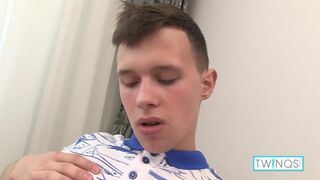 Naughty Boy Toy Aaron Plays With His Hard Cock And Cums!