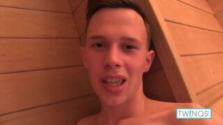 Sensual Lad Aaron Takes A Shower Again After He Cum On Himself!