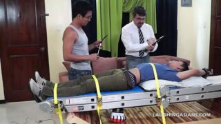 Asian Boy Alex Bound and Tickled