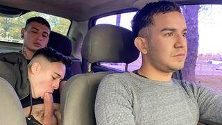 First Date Turns Into Hot Threesome For Luca Libra & Dimitri Star And Their Taxi Driver - StepUncle