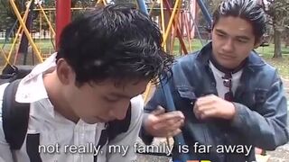 Cute twinks Alfonso and Cesar stuff each other in a shower