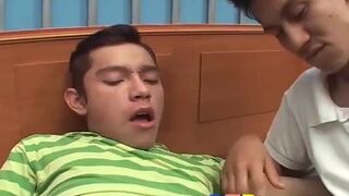 Latin twinks with big fat dicks enjoying a good sex session