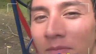 Horny Junior rims this Latin twink and then slides in