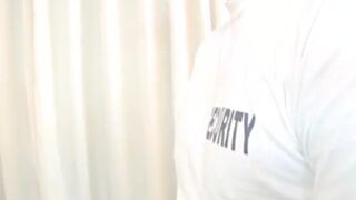 Amateur latino twink gets double teamed by security guards