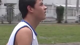 Young twinks sucking and anal fucking after practice