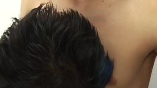 Youthful latino stuffs mouth with cock before bareback