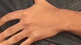 Twink jerks off hard in his bedroom while fingering his ass