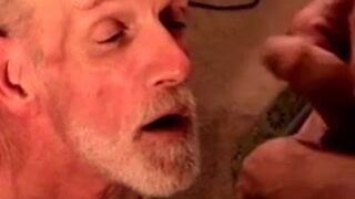 Disgusting fat ex convict gives head