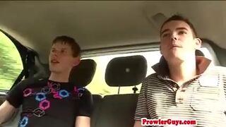 Young brits pickup and spitroast horny twink