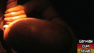 Amateur gloryhole German sucks cock in closeup till facial